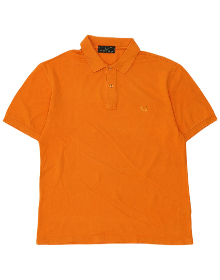 Fred Perry Herren-Poloshirt, Mittelorange, Baumwolle, klassisch
