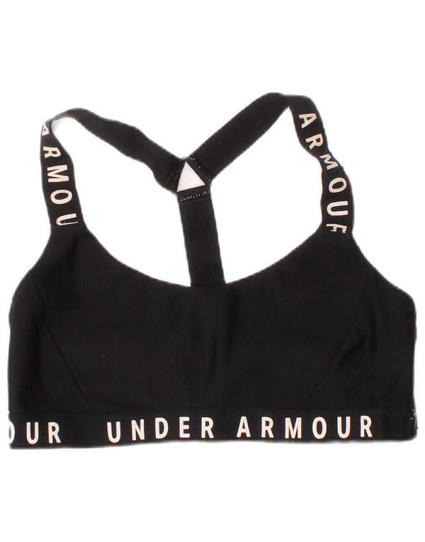Under Armour Womens Graphic Sport Bra Top XS Black Polyester Sports