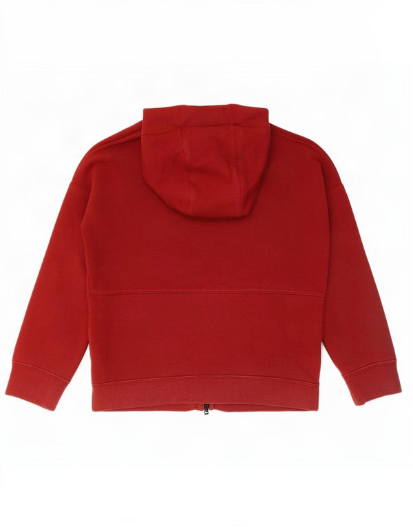 Nike Jungen-Kapuzenpullover mit Reißverschluss, 10–11 Jahre, mittelrote Baumwolle