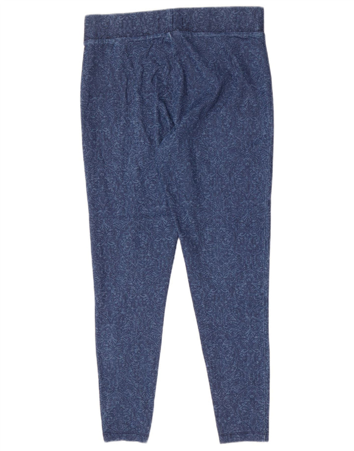 Marks & Spencer Damen Leggings UK 14 Mittelblaue Paisley-Baumwolle