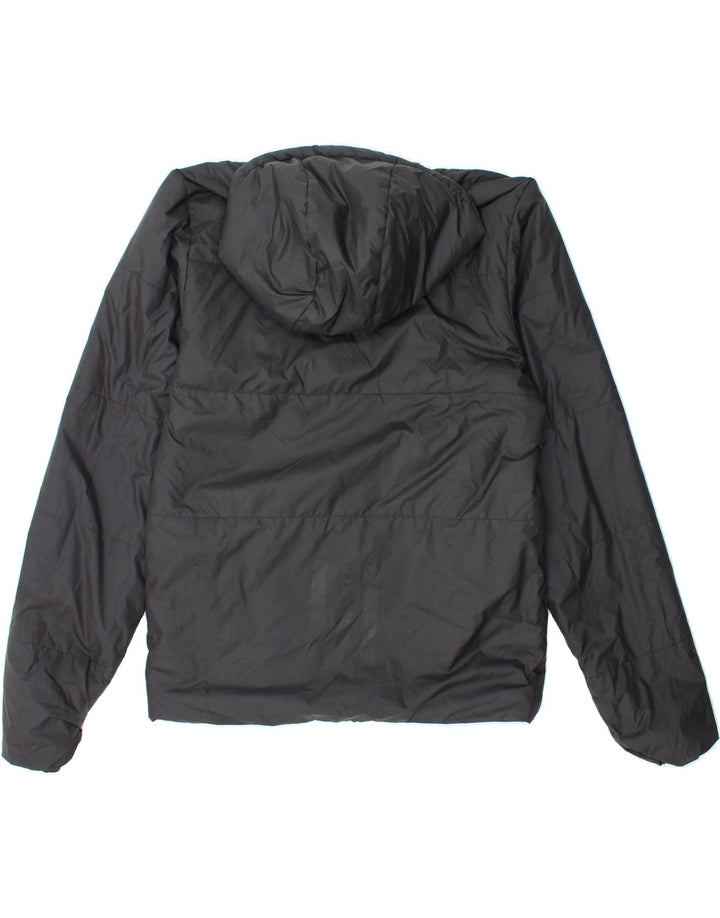 ADIDAS Mens Hooded Windbreaker Jacket UK 36 Small Black Vintage Adidas and Second-Hand Adidas from Messina Hembry 
