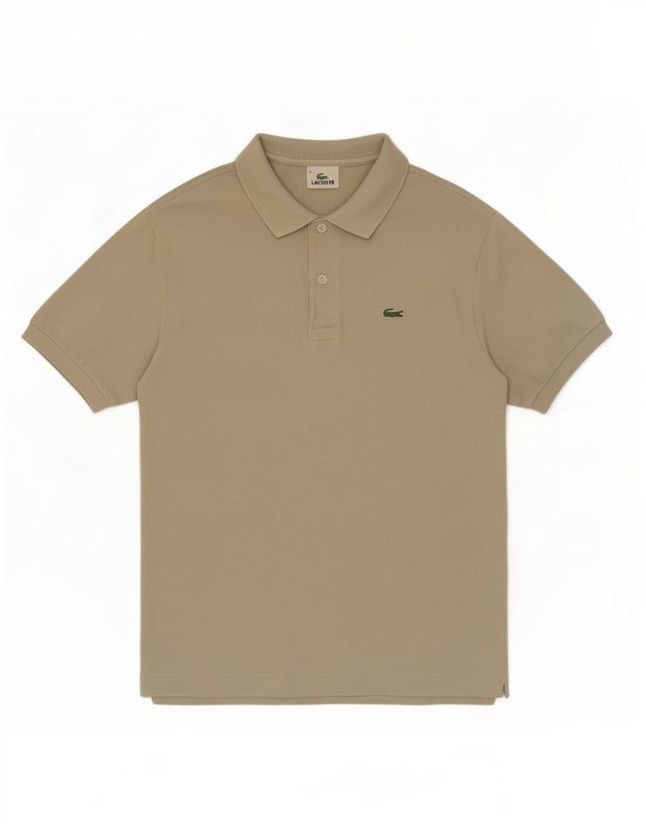 Lacoste Herren-Poloshirt, Größe 4, mittelbeige Baumwolle