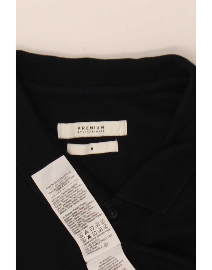 Jack & Jones Herren-Poloshirt, mittelgroß, marineblau, Baumwolle