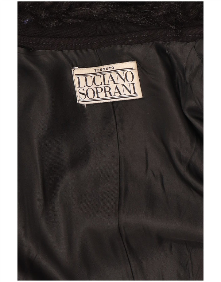 LUCIANO SOPRANI Damen 3-Knopf-Blazerjacke UK 16 Large Schwarz
