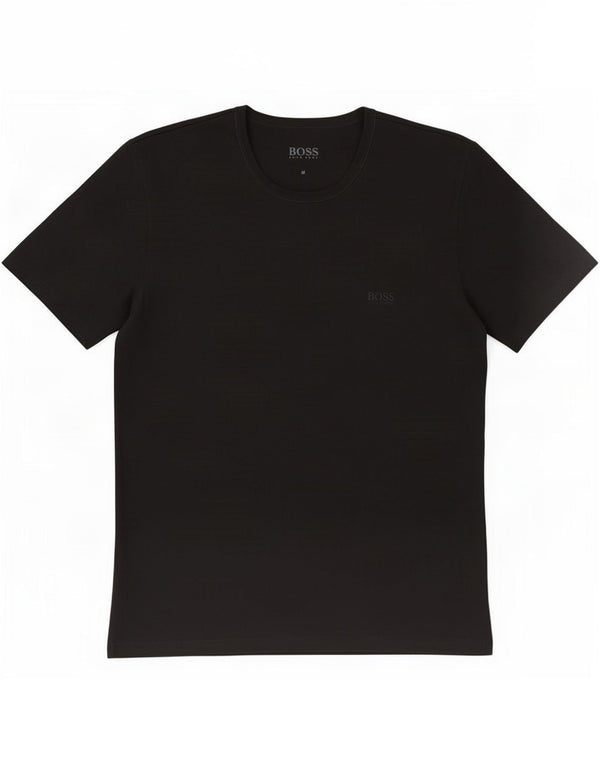 Hugo Boss Herren T-Shirt Top Medium Schwarz Baumwolle