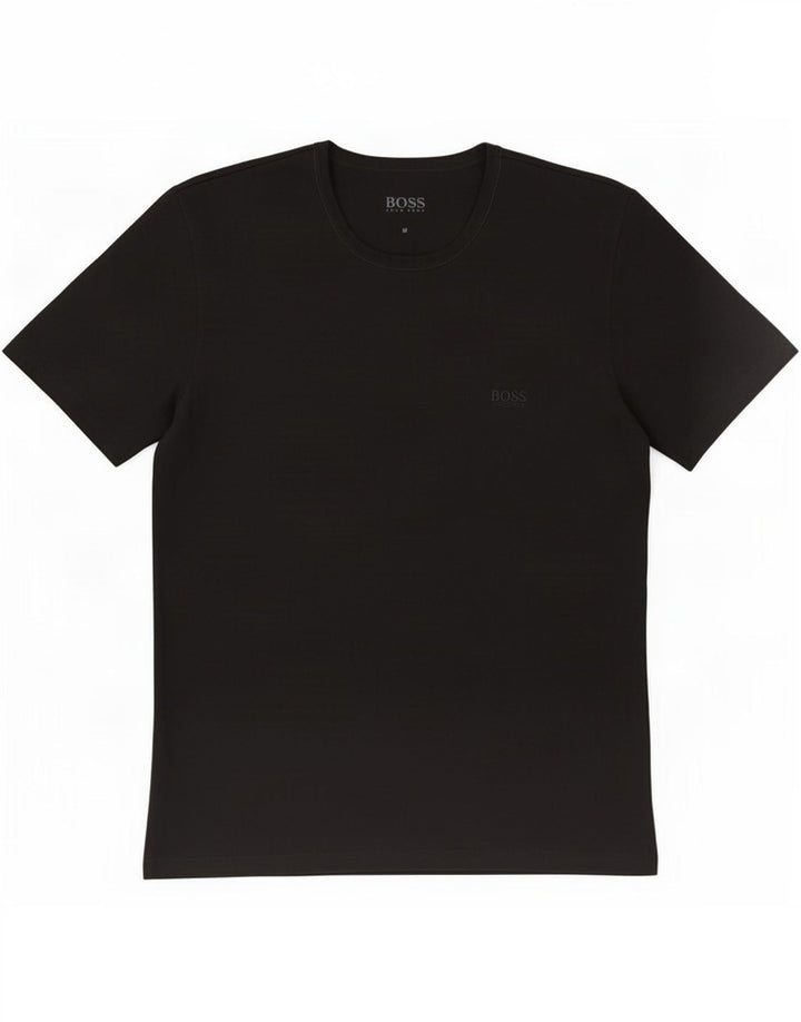 Hugo Boss Herren T-Shirt Top Medium Schwarz Baumwolle