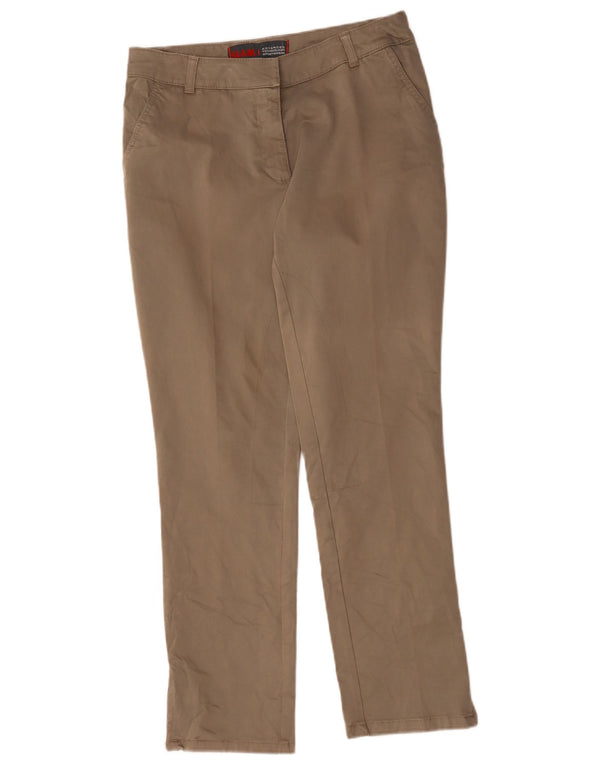 Slam Damen Slim Chino-Hose IT 42 Medium W27 L28 Braune Baumwolle