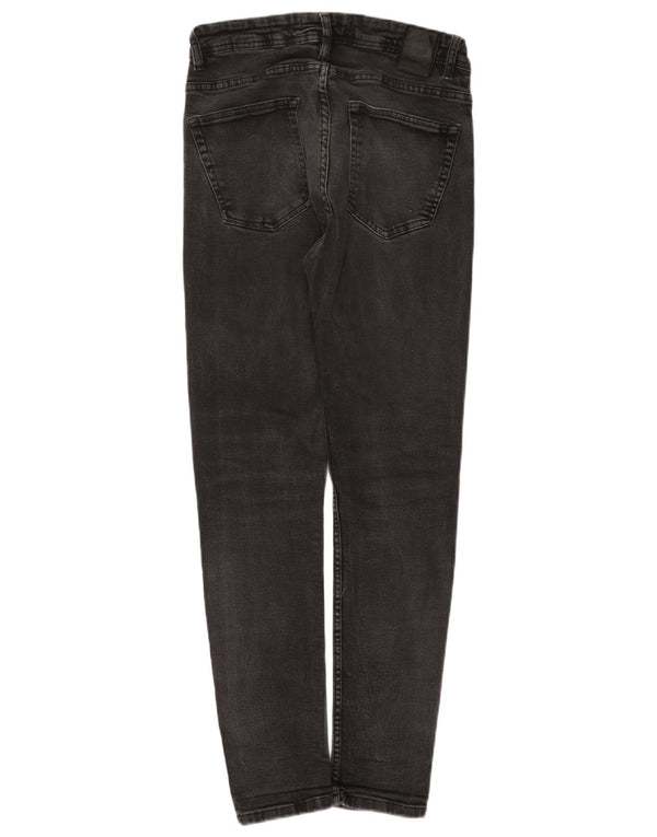 Zara Damen Slim Jeans EU 42 Large W32 L29 Schwarze Baumwolle
