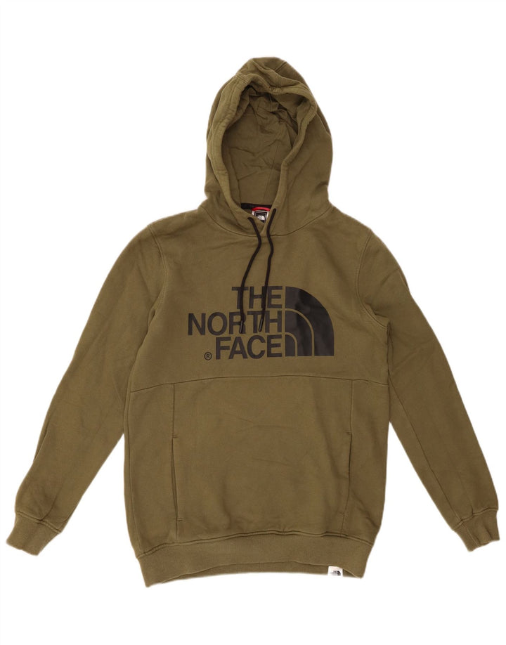 THE NORTH FACE Damen Graphic Hoodie Pullover UK 6 XS Khaki Baumwolle