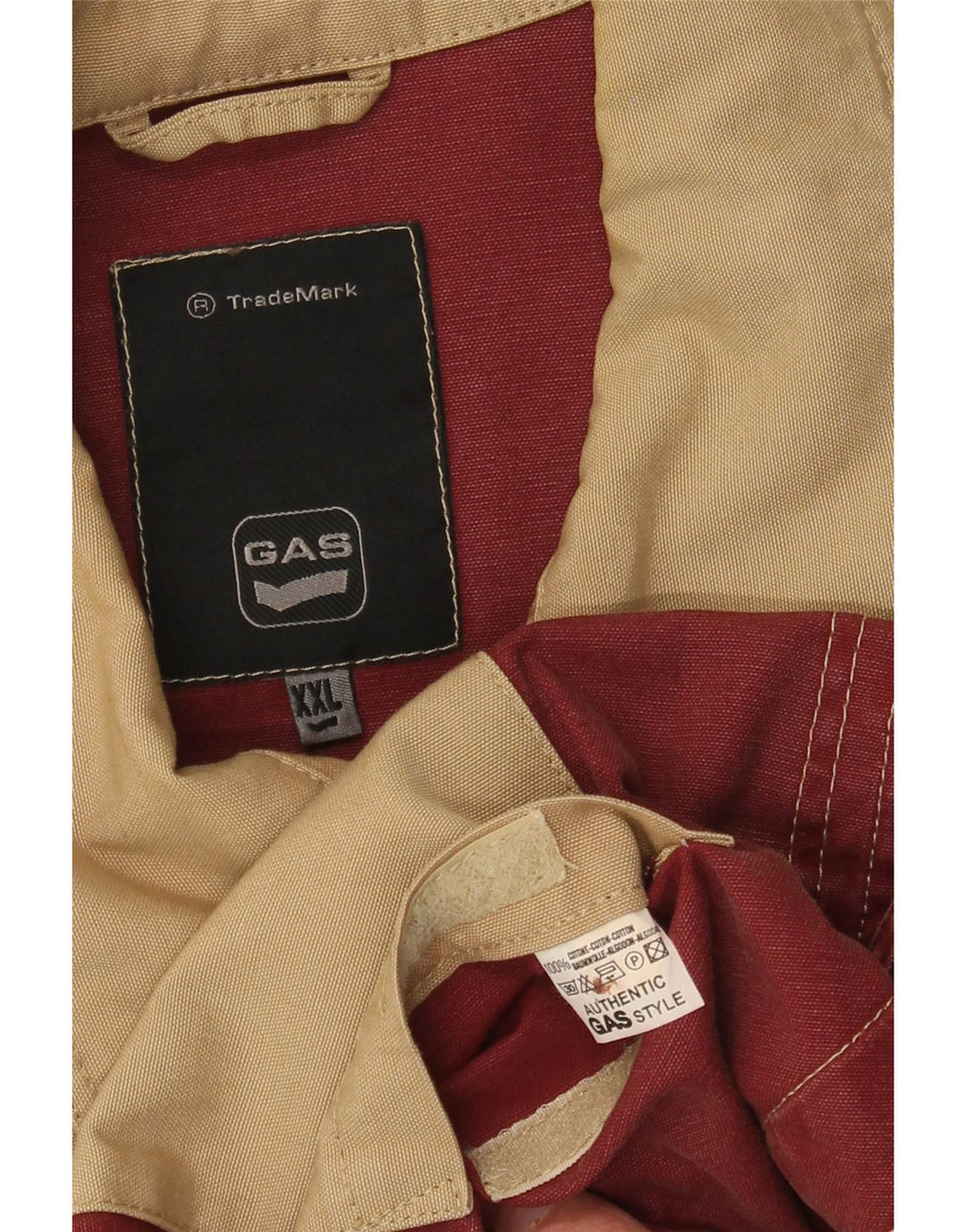 Gas Herren Utility-Jacke UK 44 2XL Beige Baumwolle