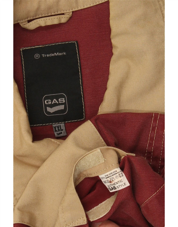 Gas Herren Utility-Jacke UK 44 2XL Beige Baumwolle
