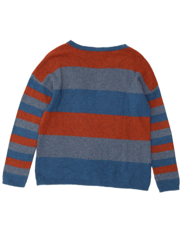 SEASALT CORNWALL Damen-Pullover mit U-Boot-Ausschnitt, Gr. 10, klein, blau gestreift