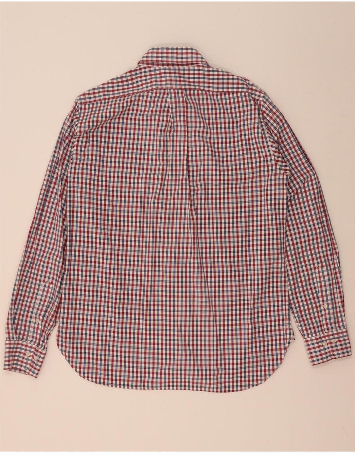 Marina Yachting Herren-Hemd mit normaler Passform, Größe 42, große rote Gingham-Baumwolle