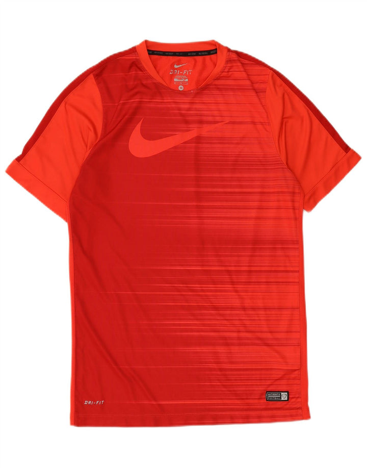 NIKE Herren Dri Fit Graphic T-Shirt Top Mittelrotes Polyester