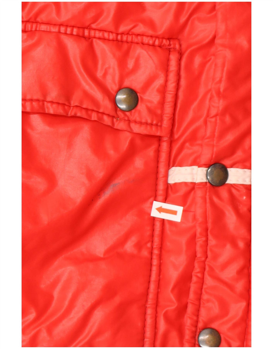 Vintage Herren Wattierte Weste UK 36 Kleines rotes Colourblock-Polyamid
