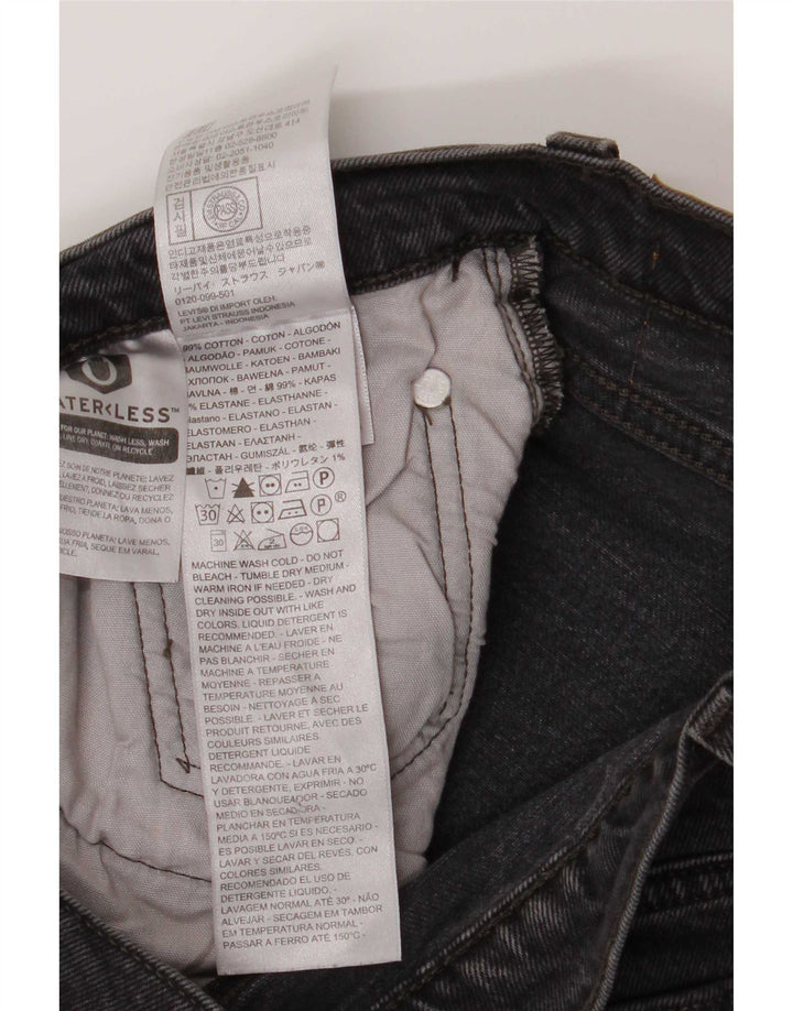 Levi's Damen 501 Straight Jeans W27 L28 Graue Baumwolle