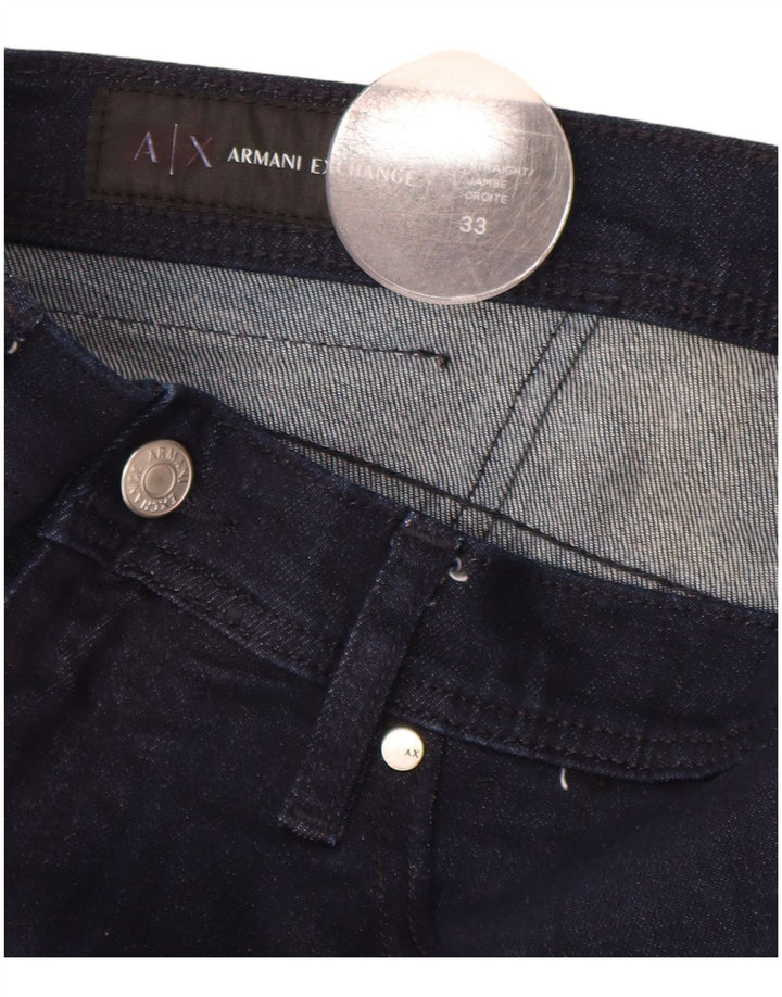 ARMANI EXCHANGE Damen Straight Jeans W33 L29 Marineblau
