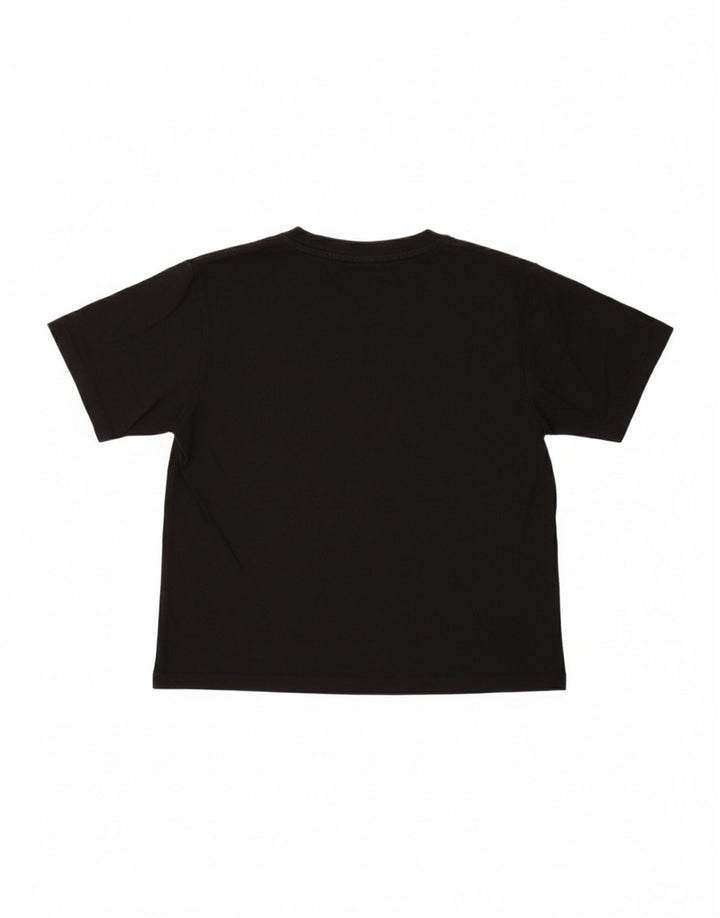 ADIDAS Womens Crop T-Shirt Top UK 12 Medium Black