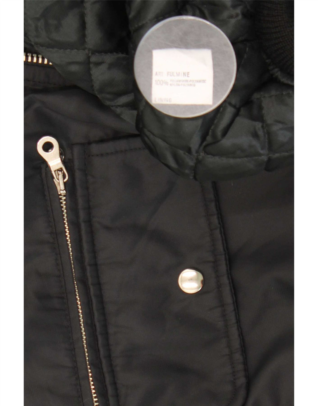 Swish Damen Crop Bomberjacke IT 42 Mittelschwarzes Polyamid
