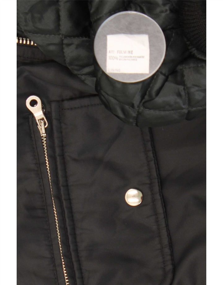 Swish Damen Crop Bomberjacke IT 42 Mittelschwarzes Polyamid