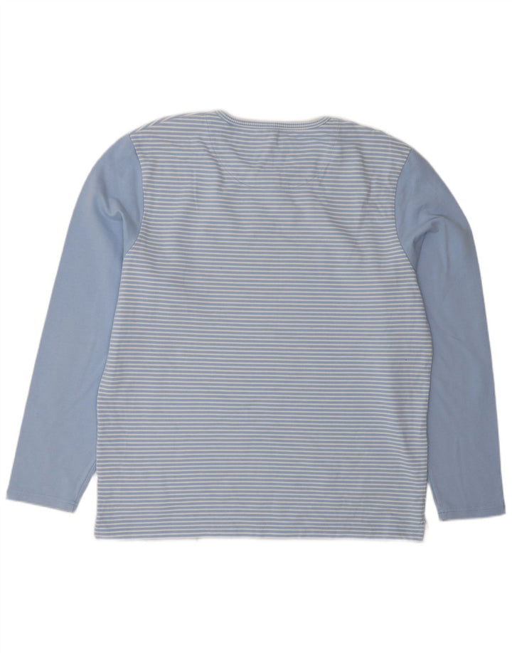 Lyle & Scott Herren-Oberteil, langärmlig, XL, Blau, Nadelstreifen