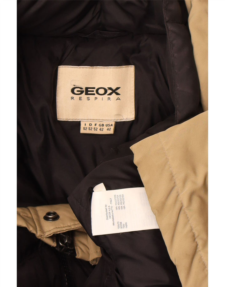 Geox Herren Wattierte Jacke UK 42 XL Beige Polyester