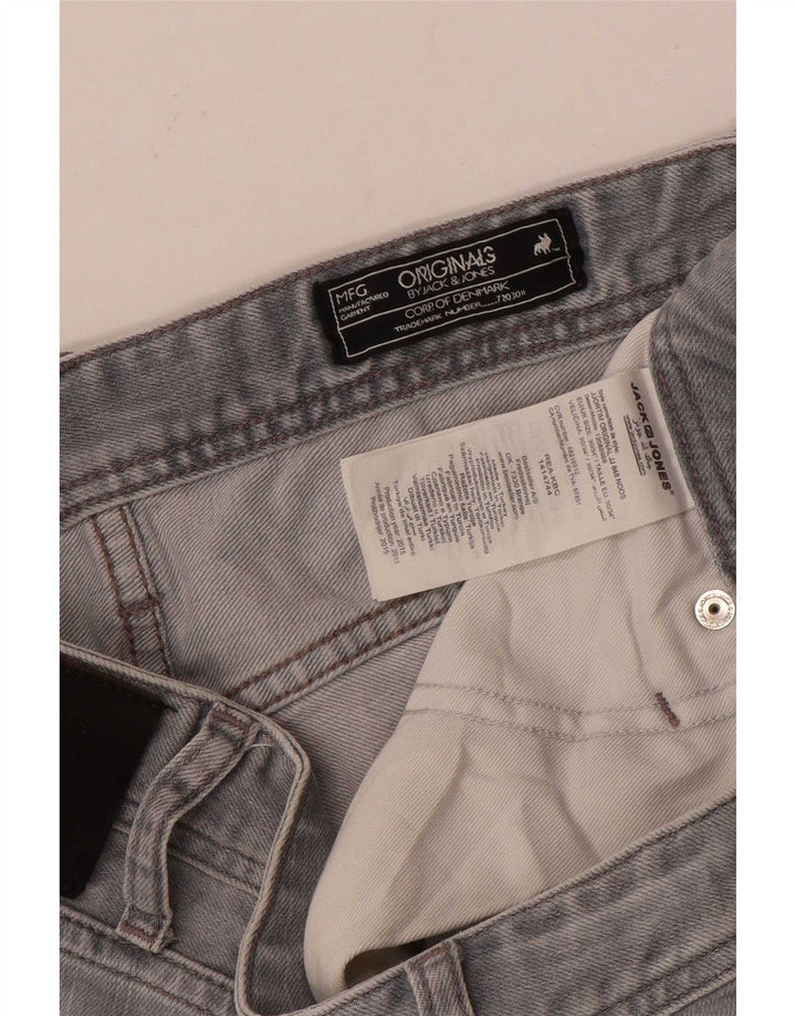 Jack & Jones Herren Tim Slim Jeans W30 L34 Graue Baumwolle