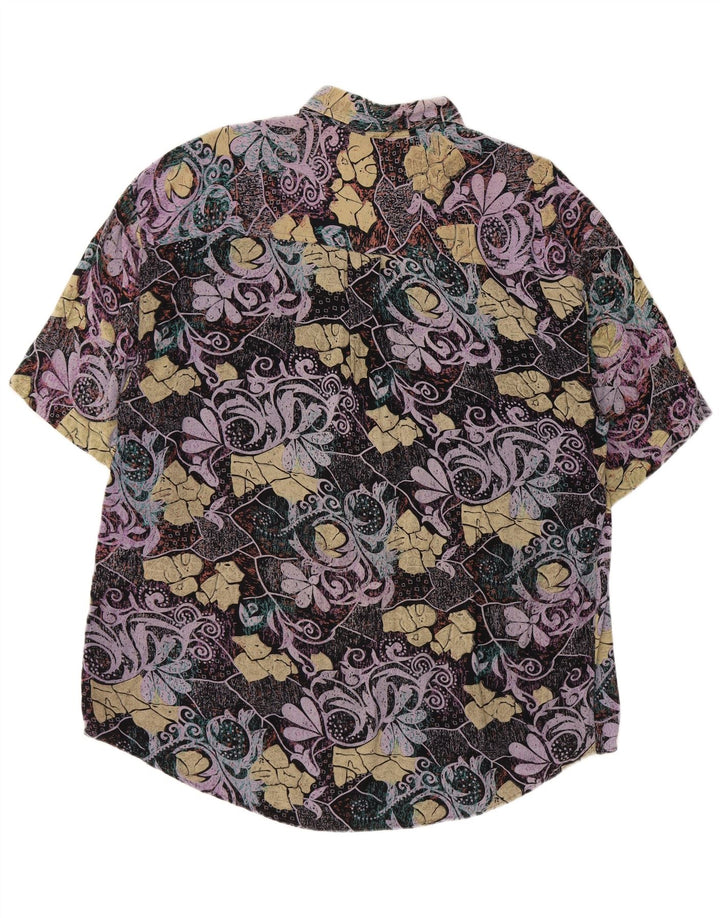 ORSO POETA Herren Kurzarmhemd 2XL Mehrfarbig Paisley Viskose