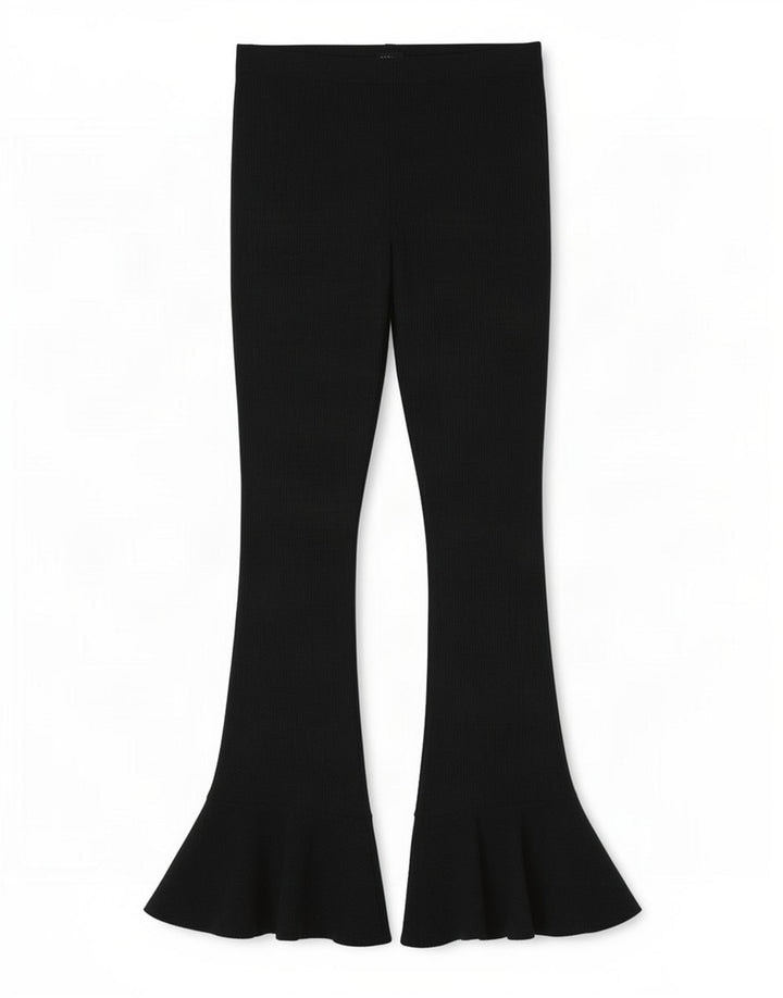 Topshop Damen Schlaghose UK 14 Large Schwarz Polyester