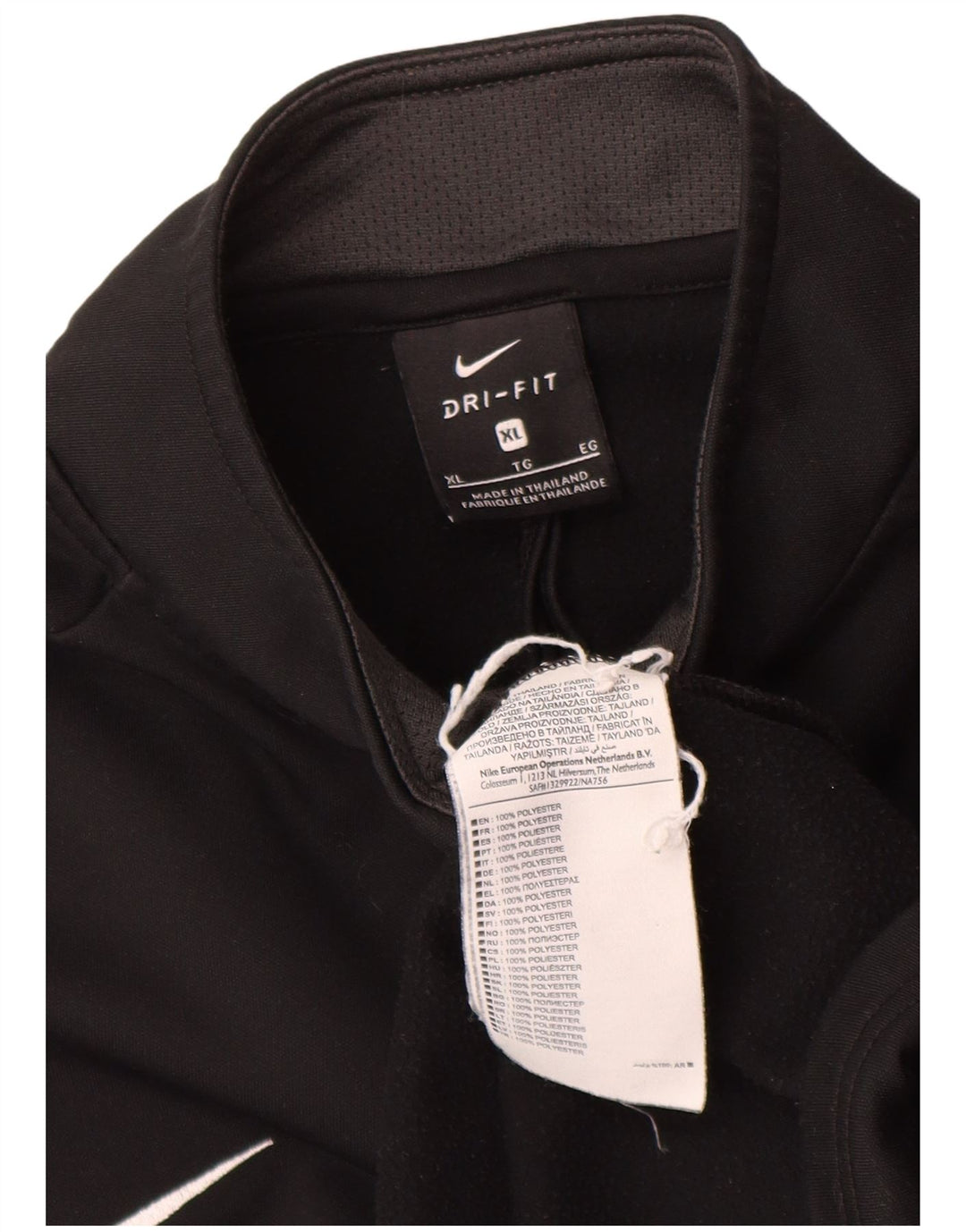 Nike Herren Dri Fit Graphic Zip Neck Pullover Trainingsanzug Top XL Schwarz