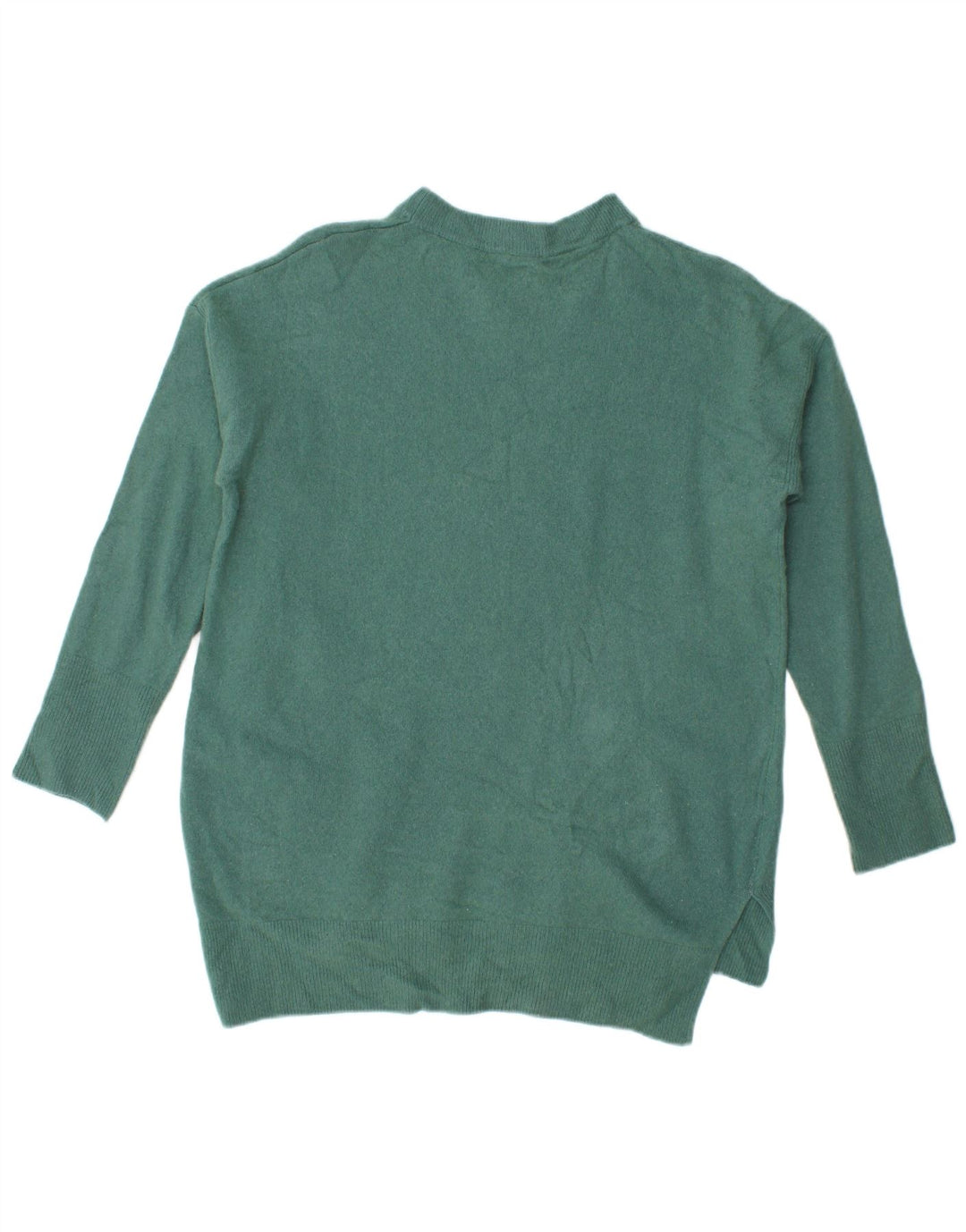 Benetton Damen-Pullover, übergroß, Rundhalsausschnitt, Gr. 10, Größe S, Grün