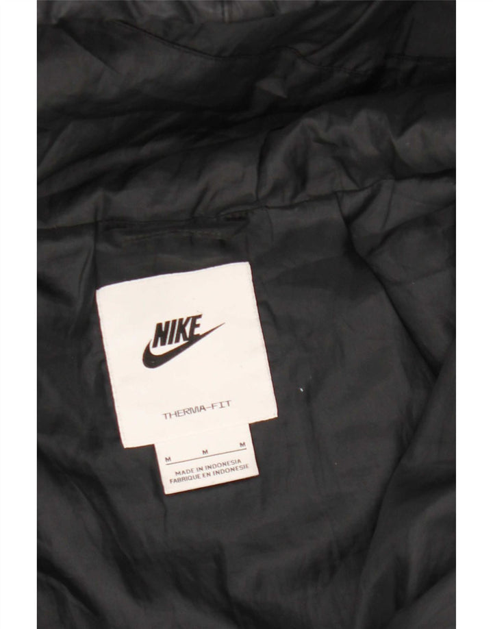 Nike Damen Therma-Fit Hooded Oversized Wattierte Jacke UK 14 Medium Schwarz