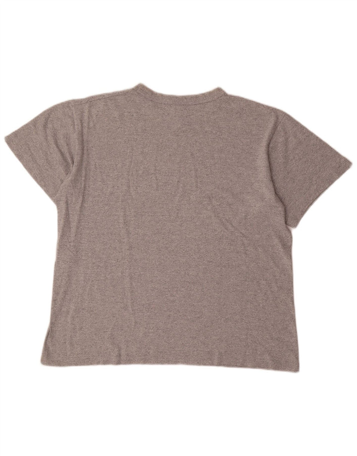 Champion Herren Grafik-T-Shirt-Oberteil, großes graues Acryl