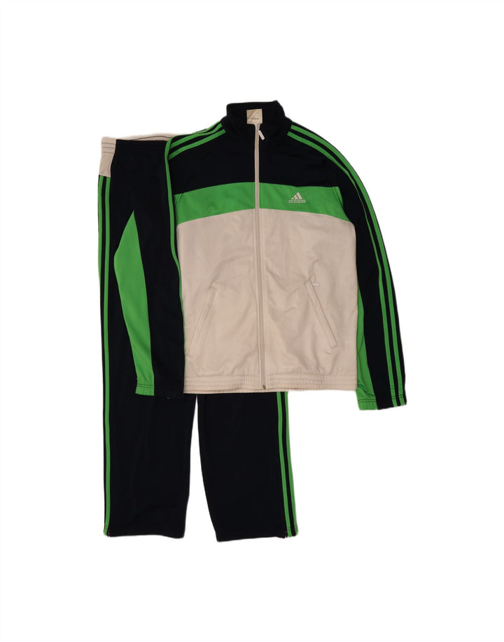 ADIDAS Mens Full Tracksuit Size 42/44 Large  Black Colourblock Polyester
