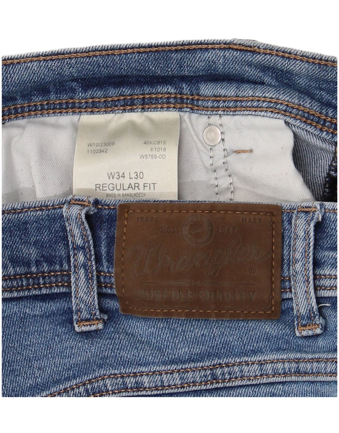 WRANGLER Herren-Jeans mit normaler Passform, gerade Passform, W34, L30, Blau, Baumwolle