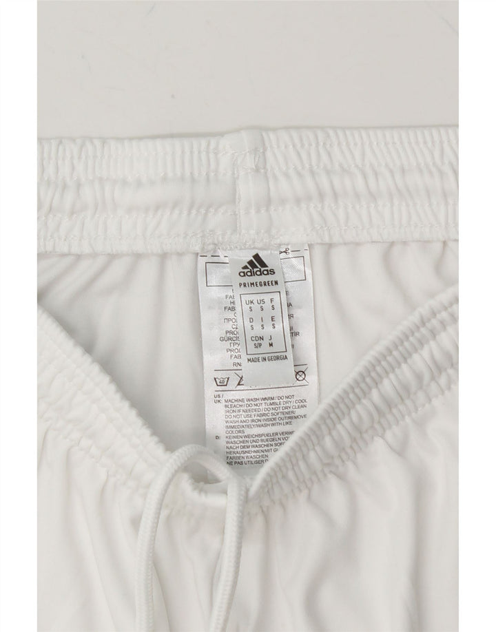 ADIDAS Mens Primegreen Sport Shorts Small White Polyester