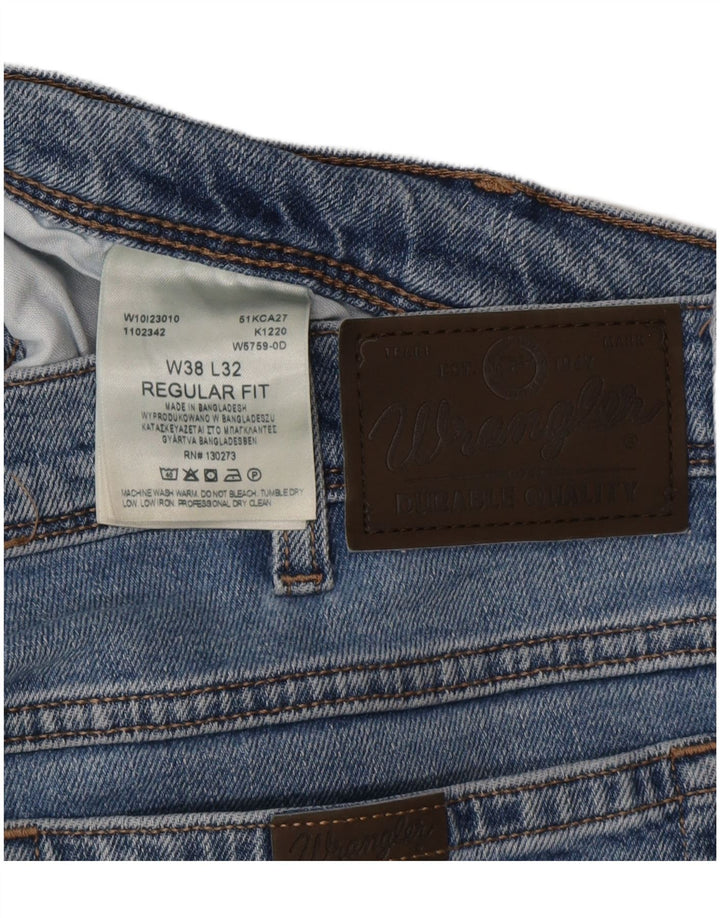WRANGLER Herren-Jeans, reguläre Passform, gerade Passform, W38, L32, Blau, Baumwolle