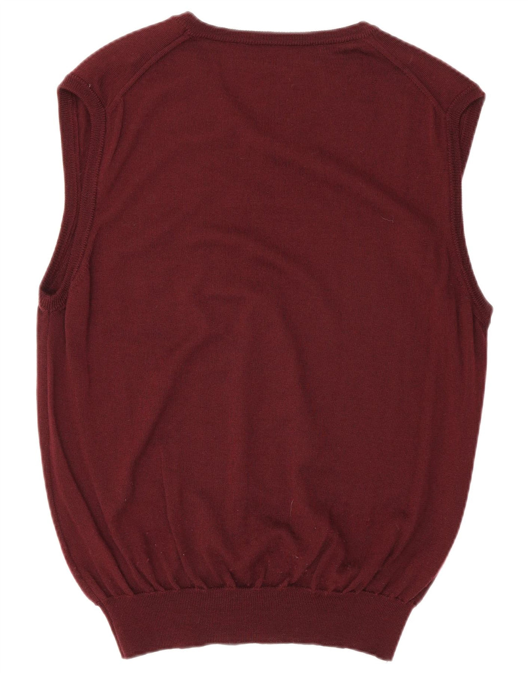 Bugatti Herren Weste Tank Top UK 40 Medium Burgunderrote Schurwolle