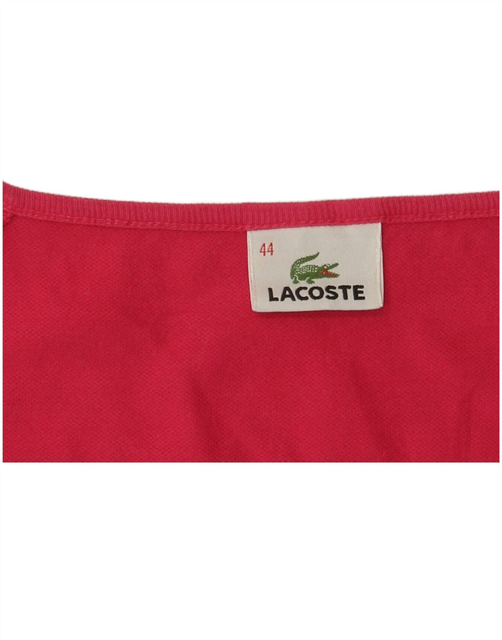LACOSTE Damen T-Shirt Top Größe 44 Large Rot