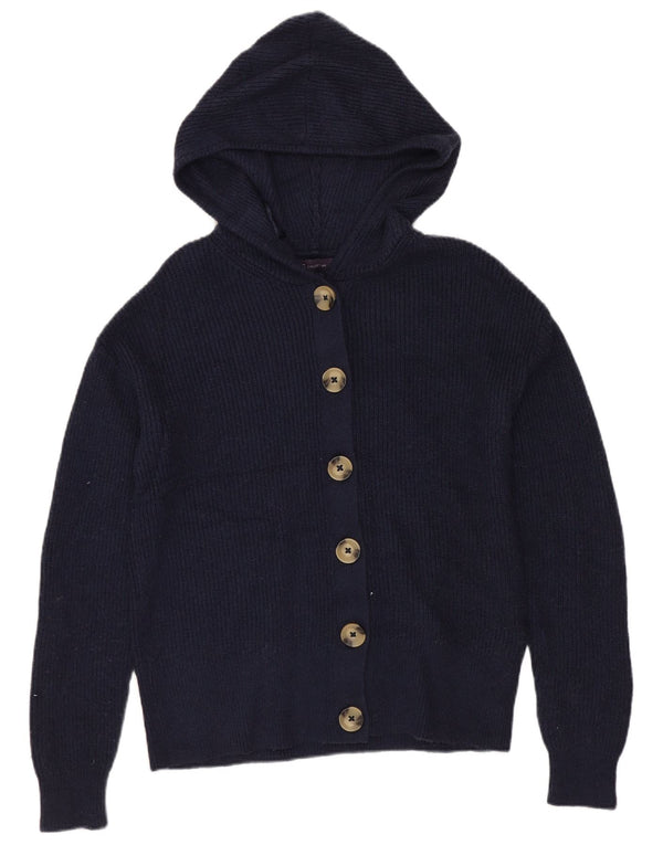 Marks & Spencer Damen Crop Cardigan mit Kapuze, Gr. 10, Marineblau