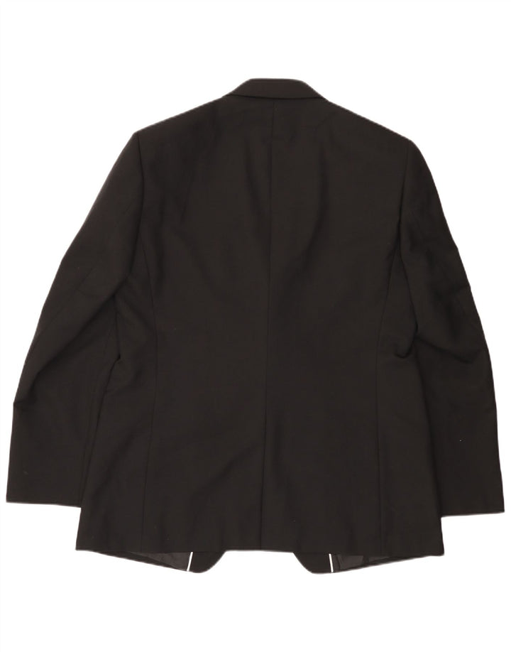 MARKS & SPENCER Herren-Blazerjacke mit 2 Knöpfen, Gr. 42, Größe L, Schwarz, Polyester