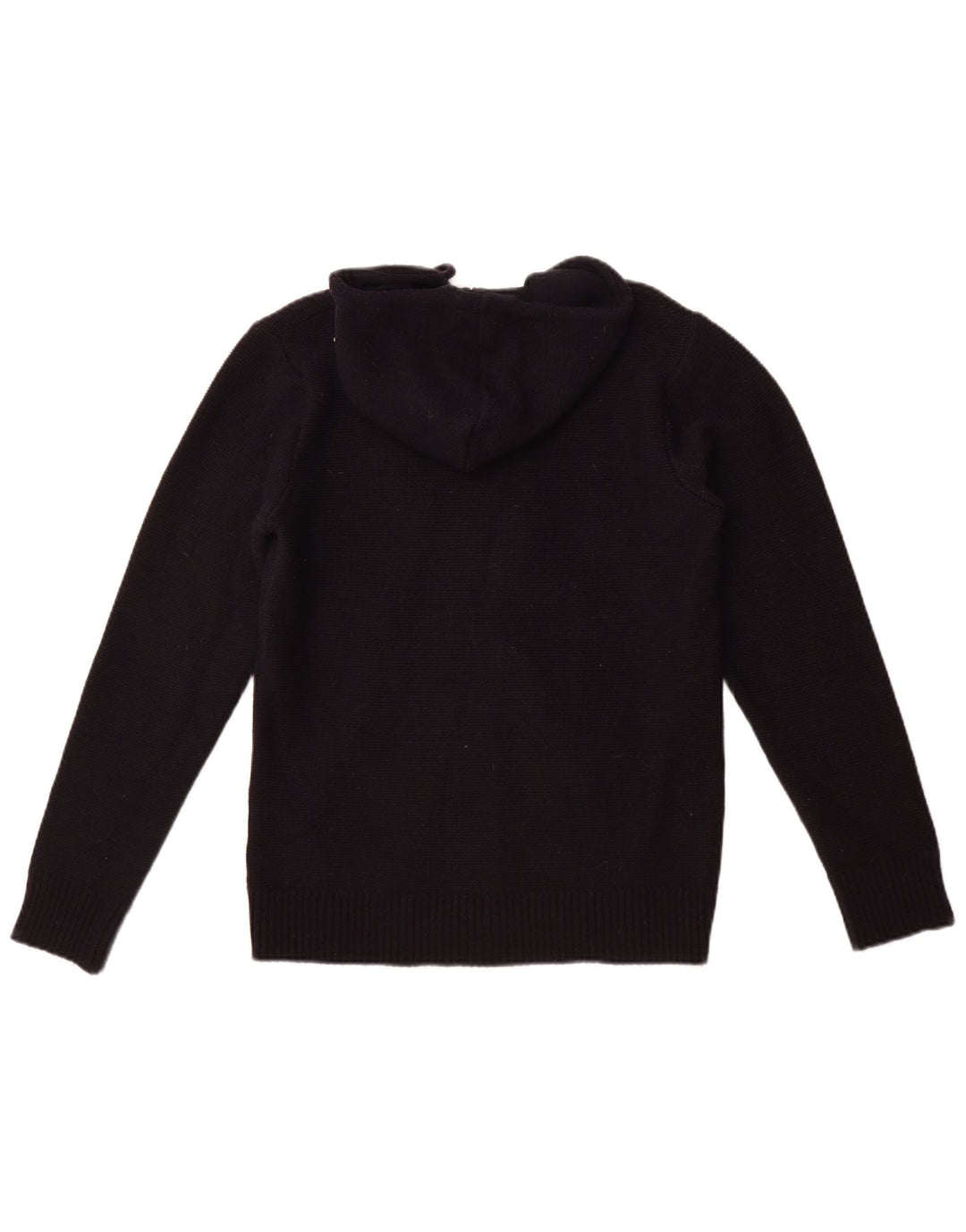Libero Milano Damen-Cardigan mit Kapuze, UK 14, mittlere schwarze Wolle