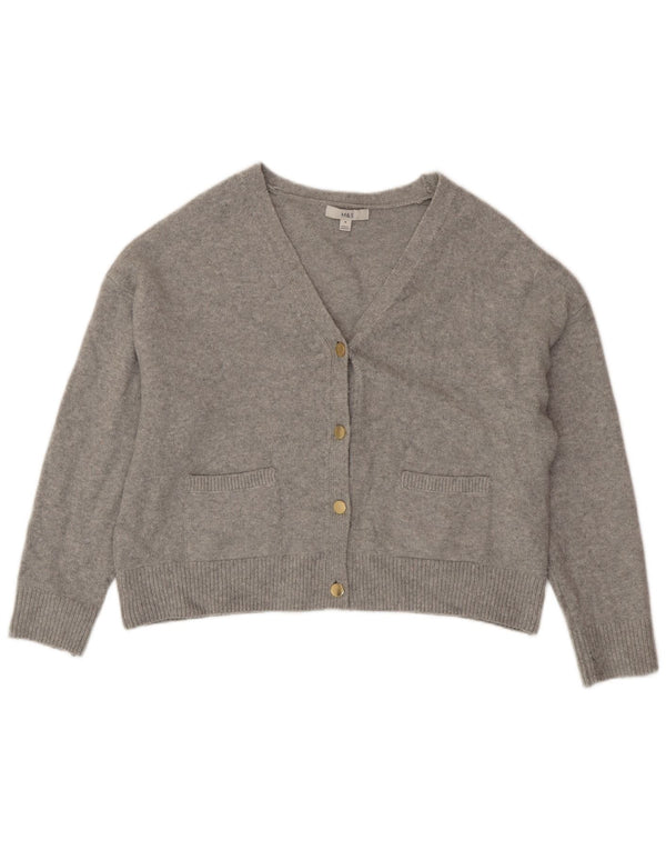 Marks & Spencer Damen-Strickjacke in Übergröße, Gr. 14, Mittelgrau
