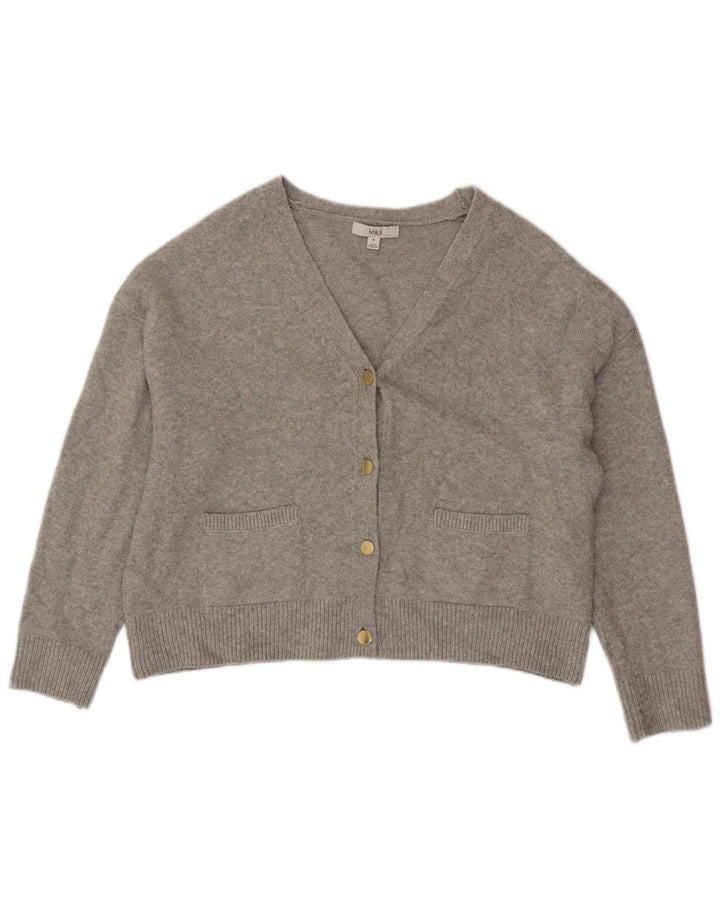 Marks & Spencer Damen-Strickjacke in Übergröße, Gr. 14, Mittelgrau