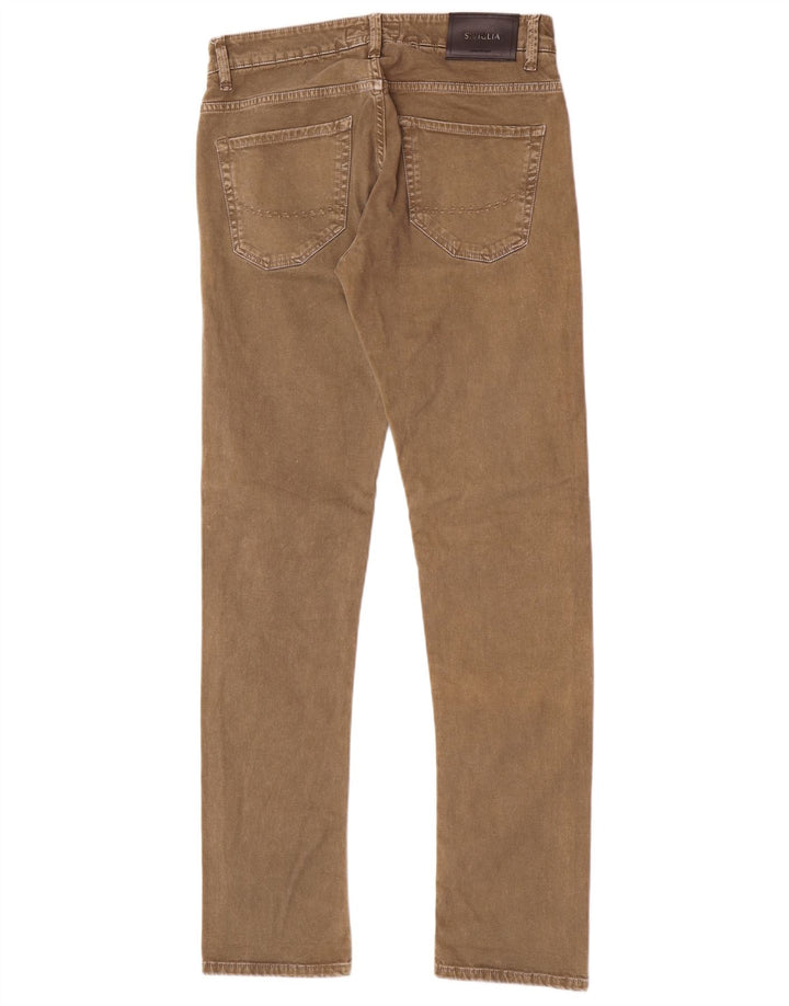 SIVIGLIA Damen Slim Jeans W32 L33 Beige Baumwolle
