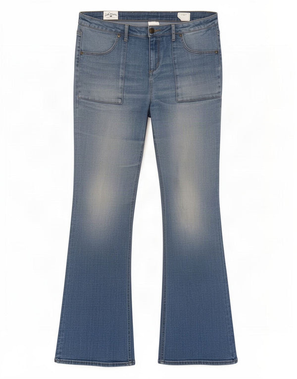 Lee Cooper Damen Schlagjeans US 14 XL W35 L29 Blaue Baumwolle