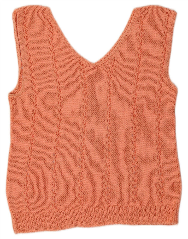 VINTAGE Damen Tank Top UK 14 Mittelrosa