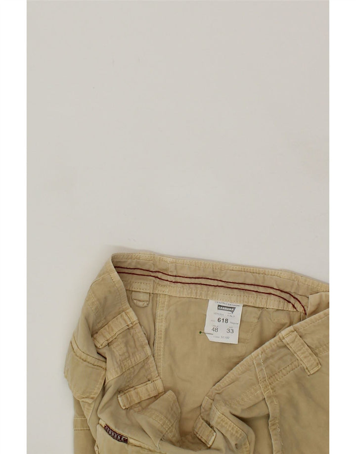 CARRERA Mens 618 Cargo Shorts W33 Medium Beige Cotton Vintage Carrera and Second-Hand Carrera from Messina Hembry 