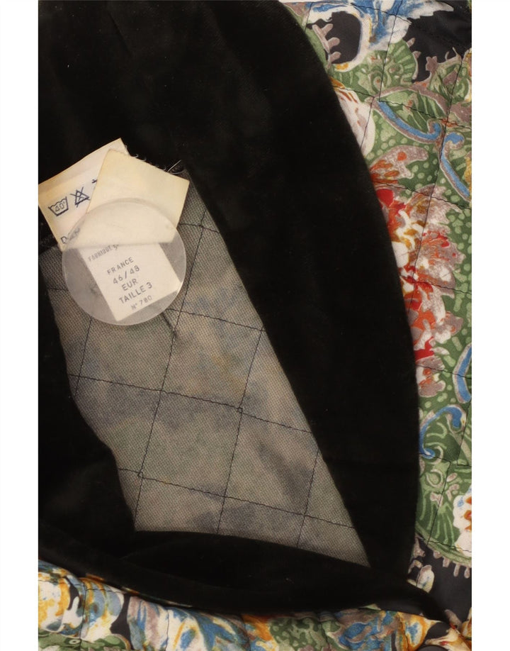 Damart Damen Steppjacke EU 46/48 XL Mehrfarbiges Blumenmuster aus Polyester