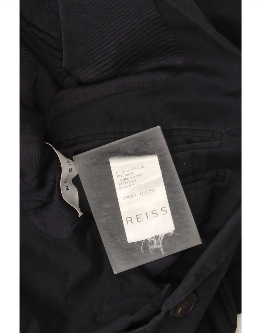 Reiss Herren-Blazer mit 2 Knöpfen, UK 42, XL, Marineblau, Baumwolle